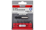 Set Inserti Torx+Adattatore Pezzi 6 - Masidef