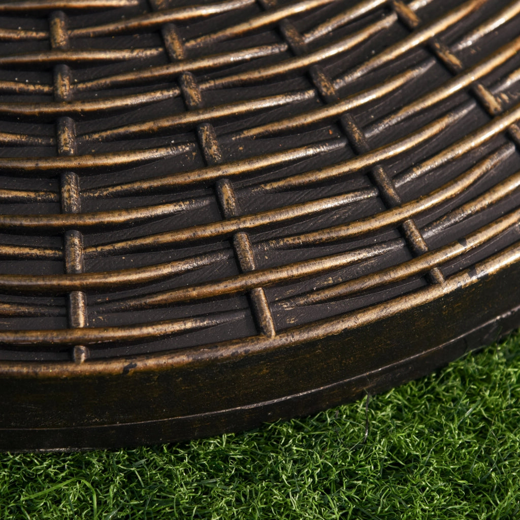 Base per Ombrellone Rotonda ¨C Minimal ¨C Plastica Effetto Rattan