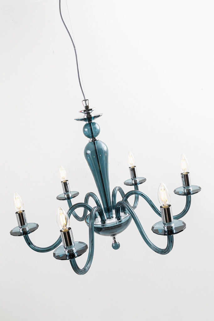 Applique Cristelle in Vetro Ottanio, Attacco E14 IP20, Design Classico con Dettagli in Cristallo Ottico - Rossini Illuminazione