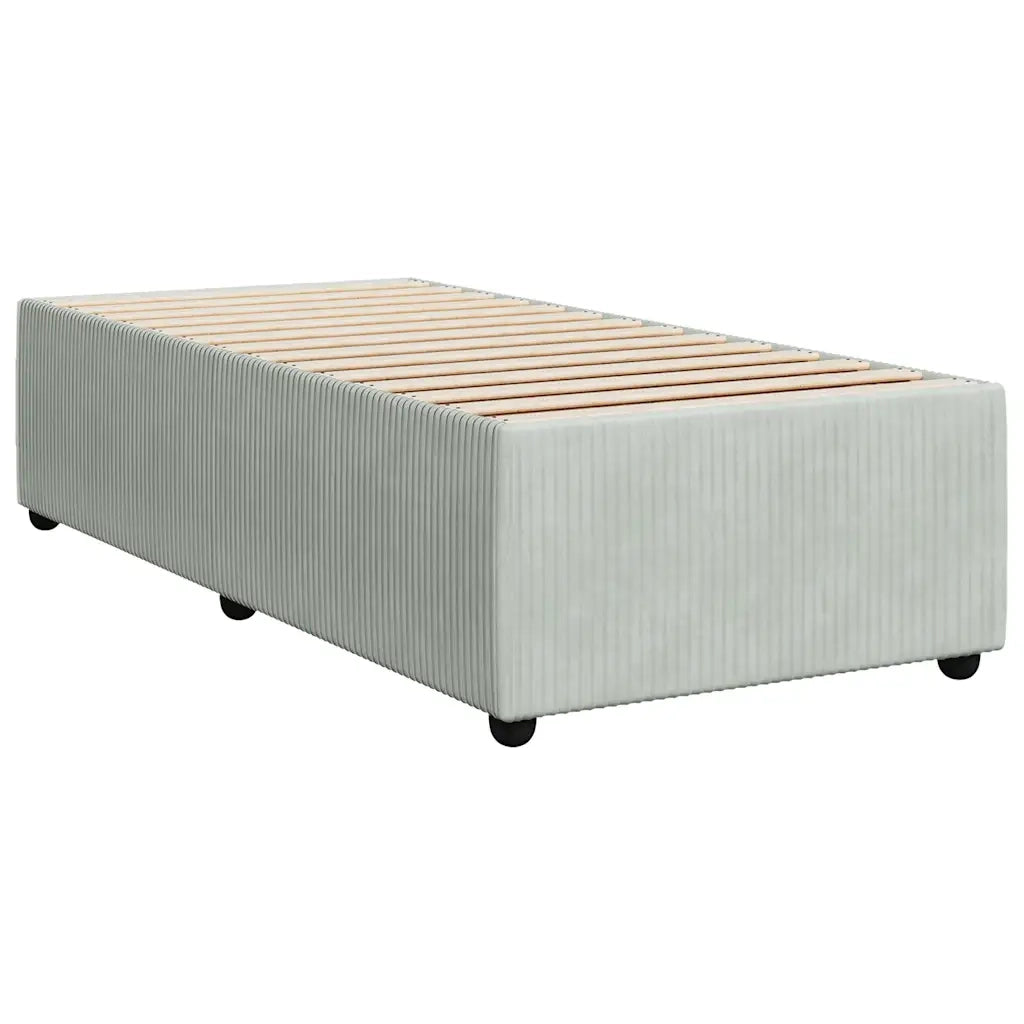 Giroletto senza Materasso Grigio Chiaro 80x200 cm Velluto