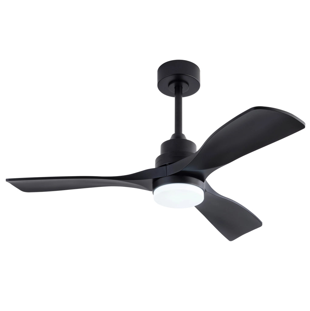 Ventilatore da soffitto 42 pollici con luce LED 20 W e telecomando nero HAVRYA