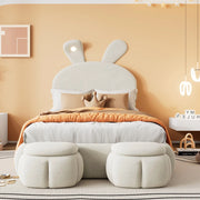 Letto Singolo Imbottito con Contenitore e LED ¨C MINIMAL ¨C Velluto Beige 90x200