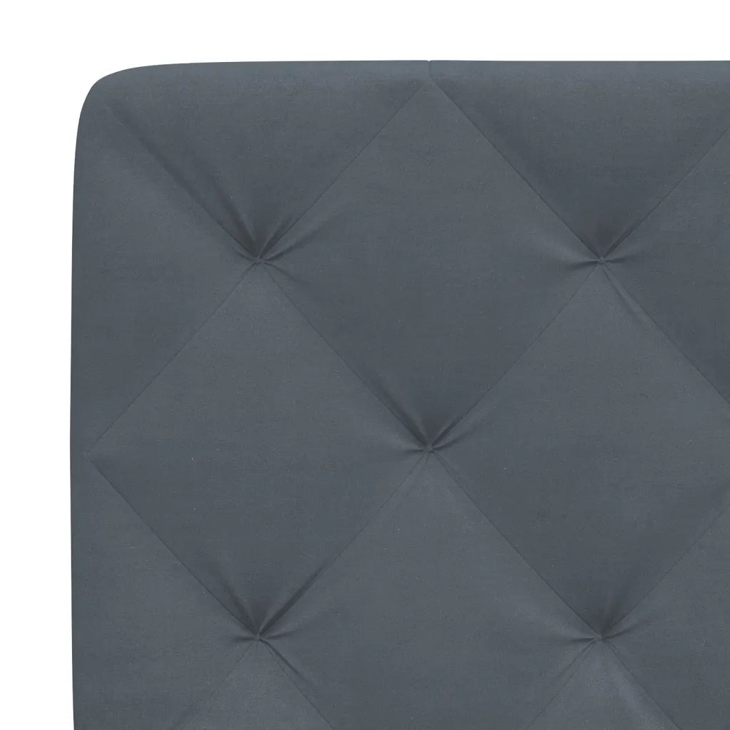 Coussin de tête de lit gris foncé 200 cm velours