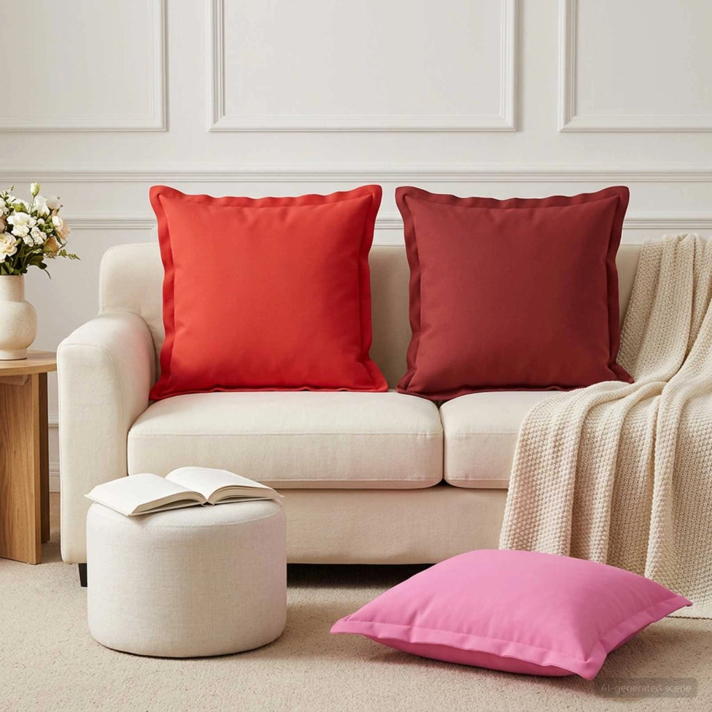 Cuscino con cuscino HOUTEN 2 pz Rosso Poliestere 935308