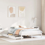 Letto matrimoniale | Letto per adulti | Letto senza Materasso Bianco 140x200 cm Legno Massello di Pino