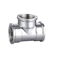 TEE FFF IN OTTONE CROMO IBP- 1/2 -CONF- FAIDF- pezzi 1