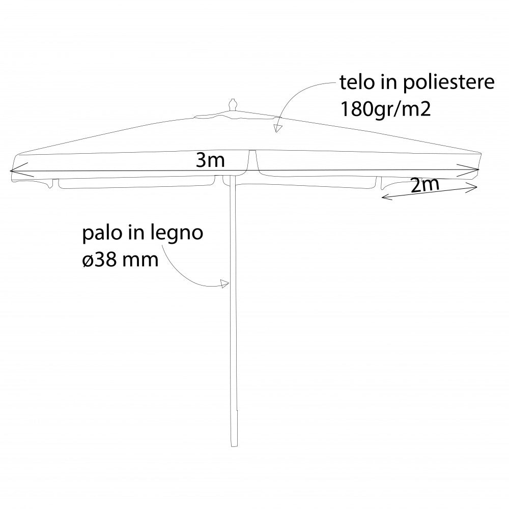 OMBRELLONE FANTASY P/C 2 X 3