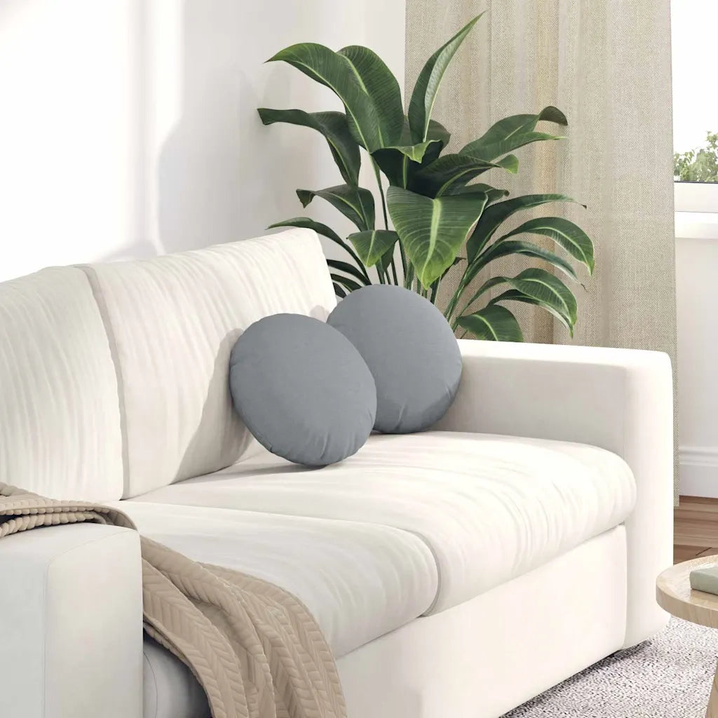 Cuscini per Seduta 2 pz | Cuscini per sedie Grigio chiaro ?30 x 13 cm Tessuto