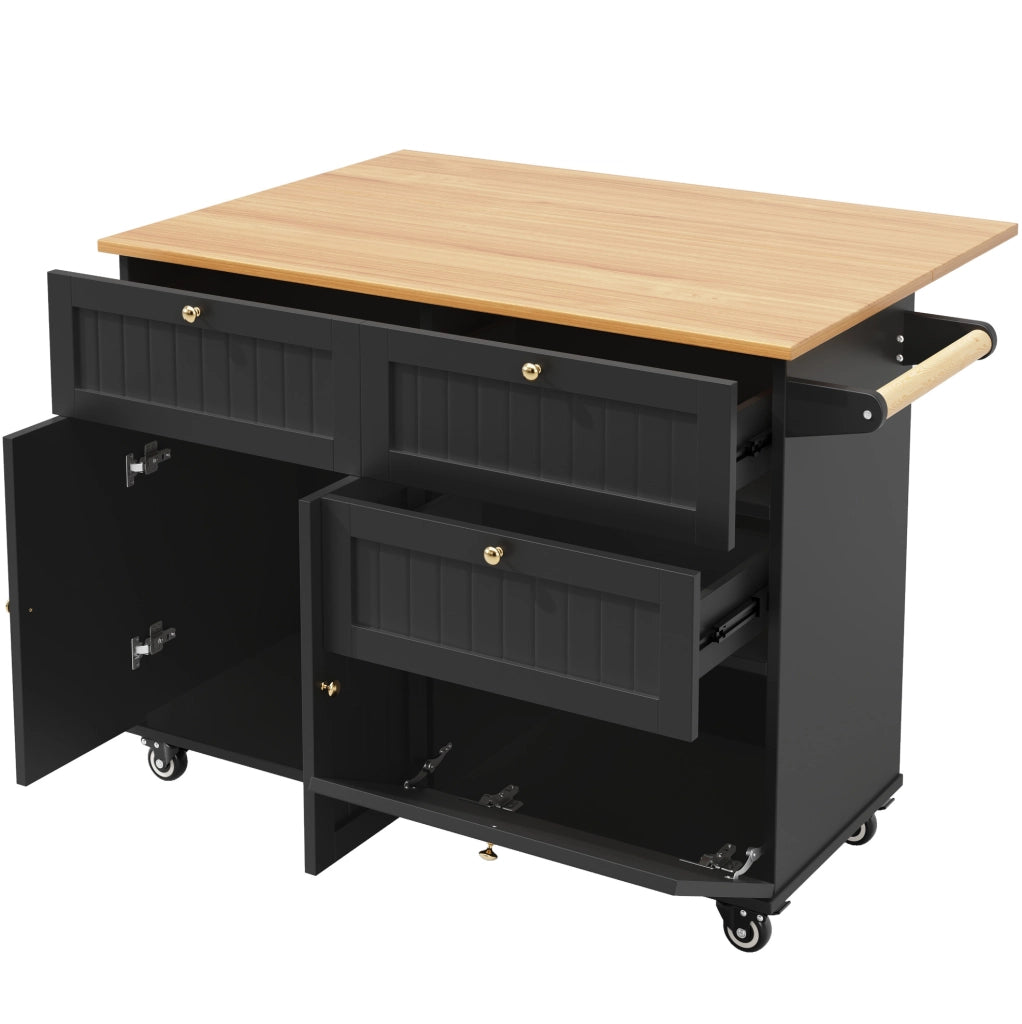 CARRELLO CUCINA 133x37,3x88 cm MDF Nero