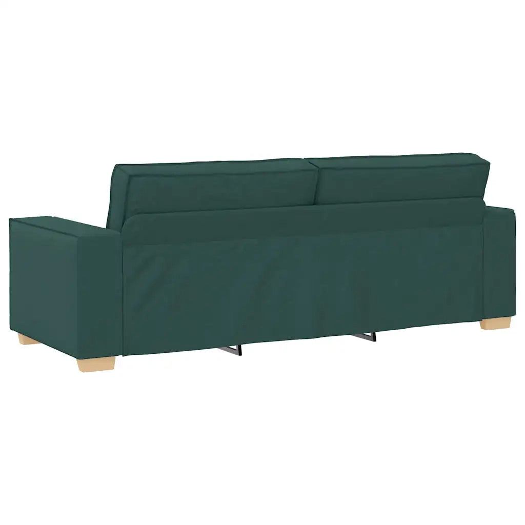 Divano 3-Persone Verde Scuro 220 cm Tessuto 4104995