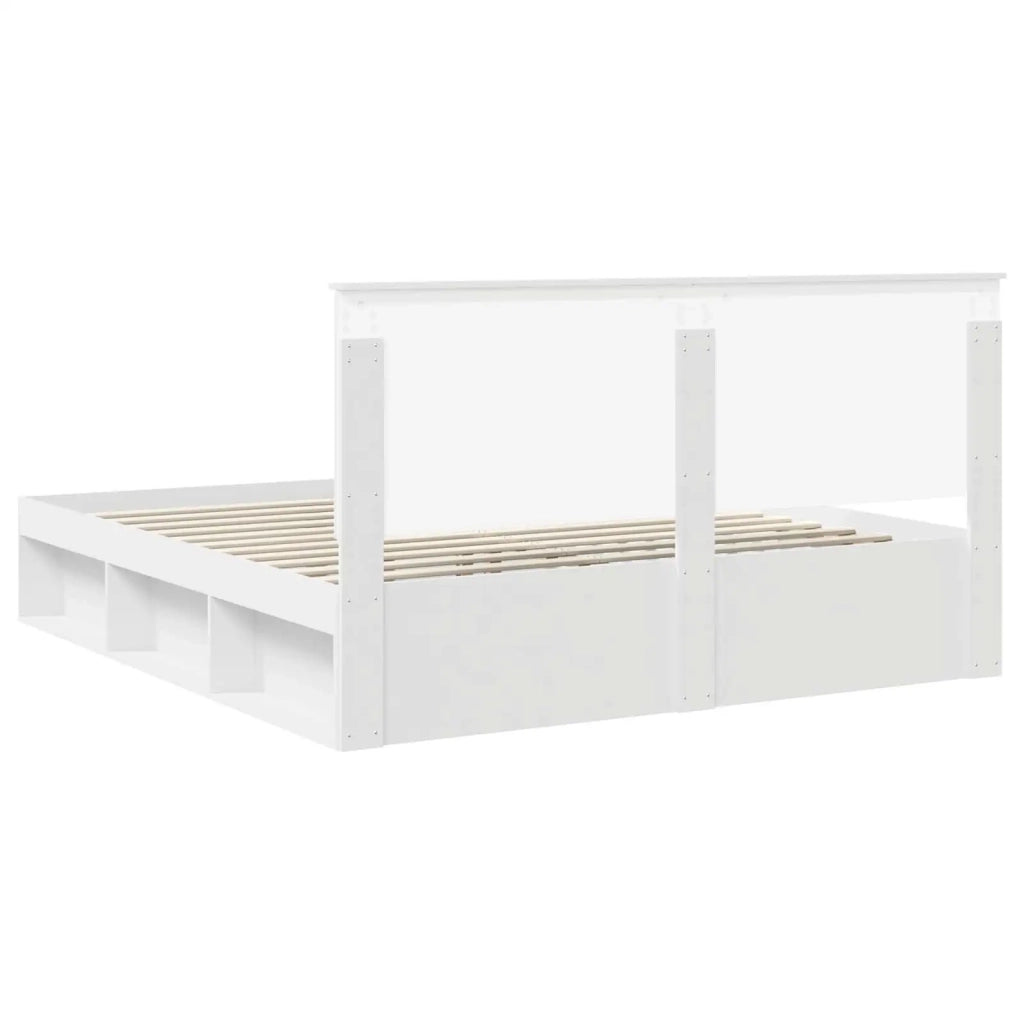Letto matrimoniale | Letto per adulti | Struttura del letto Bianco 180 x 200 cm Pino massello