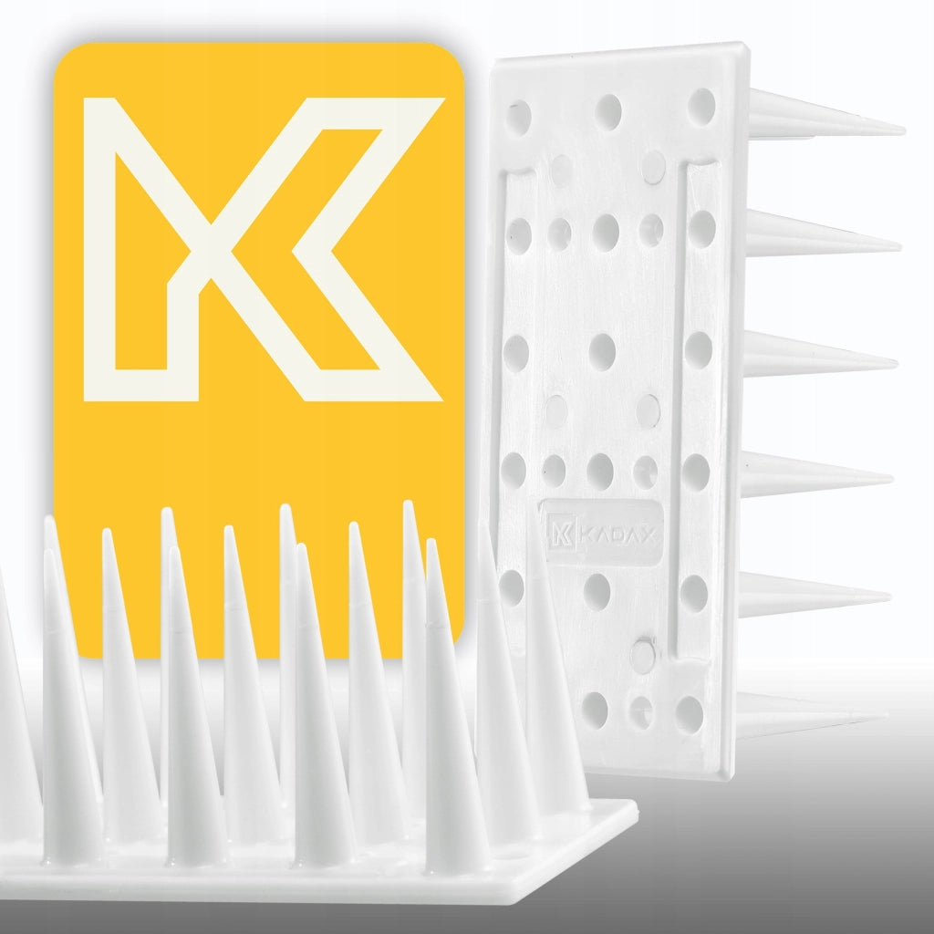 Punte anti-piccioni KADAX, 51 cm, in plastica densa e resistente, 48 pezzi
