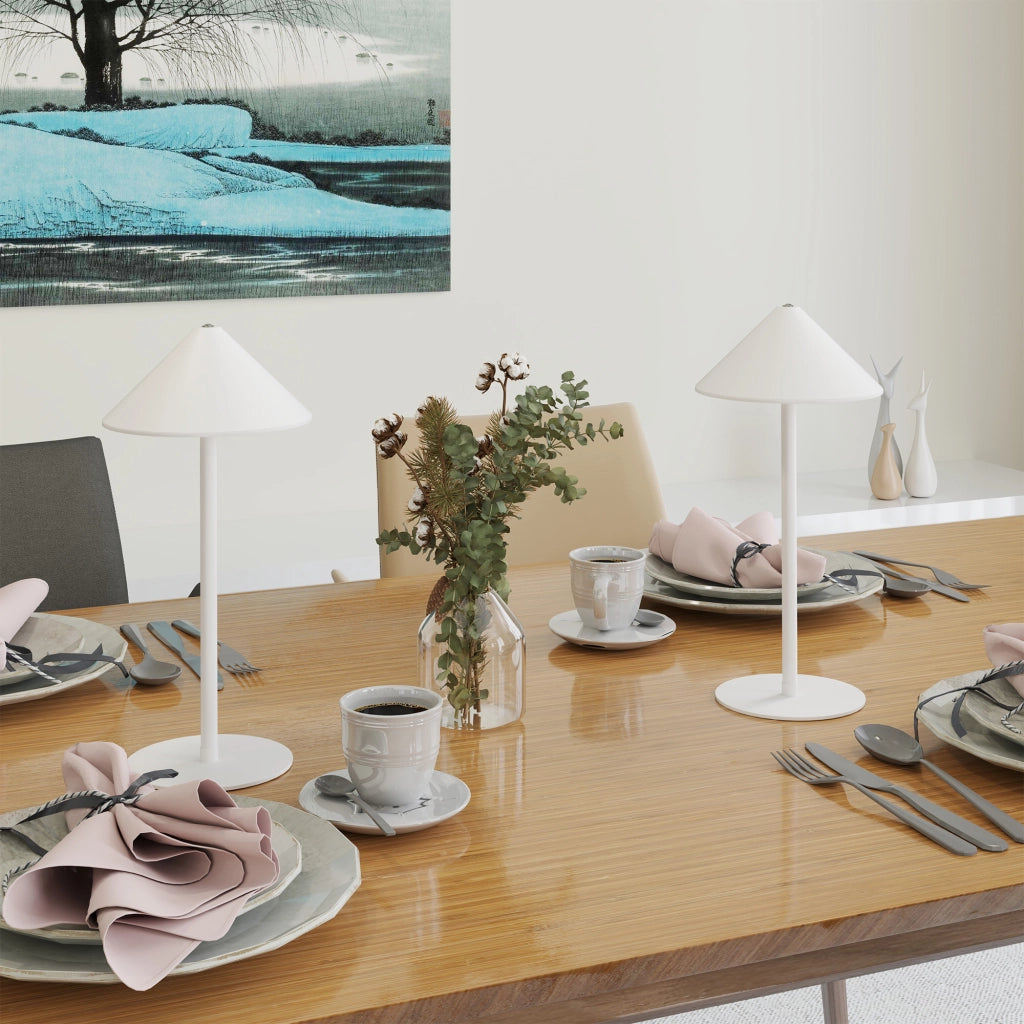 Lampada da Tavolo LED Ricaricabile ¨C Xylo ¨C Touch Dimmerabile USB Bianco