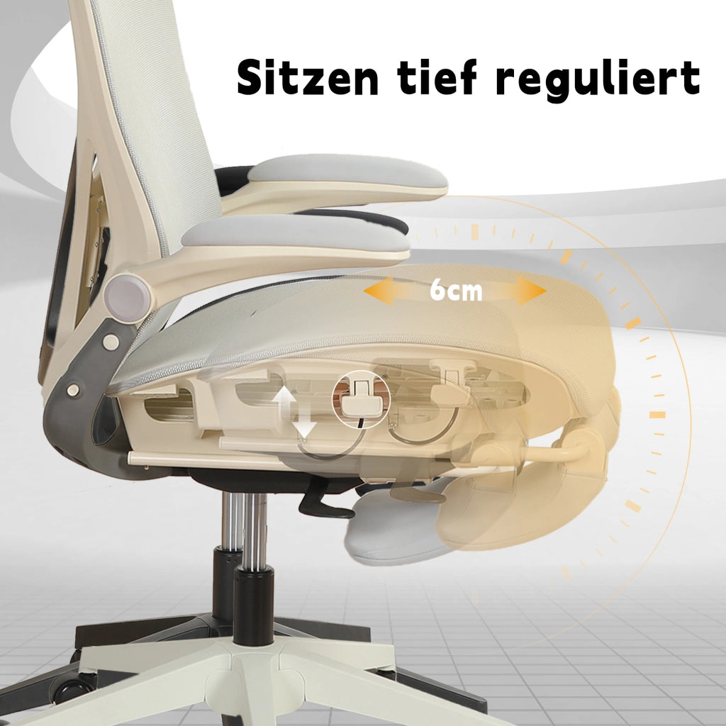 Sedia da ufficio ergonomica con schienale rete ¨C Minimal ¨C grigio