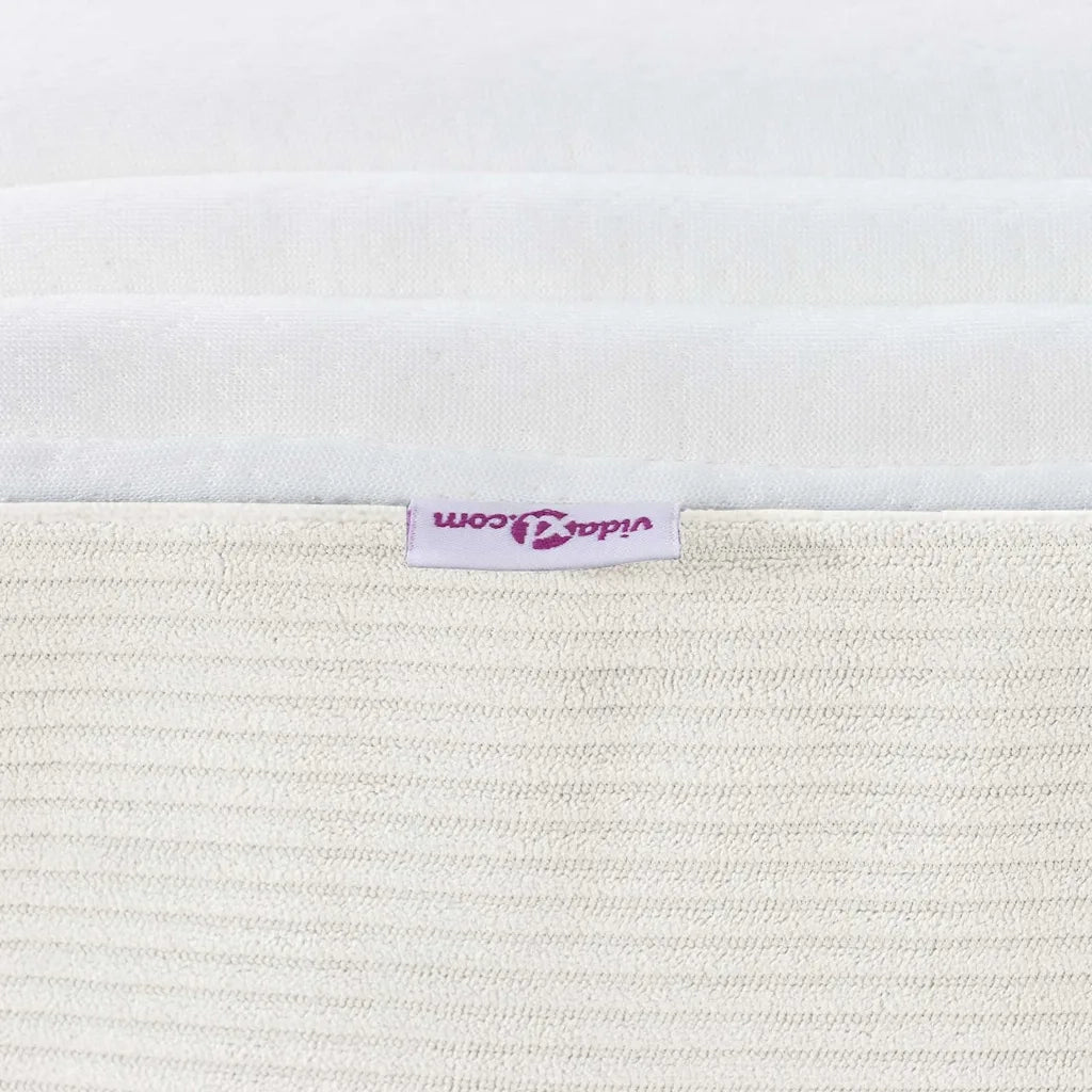 Materasso-Materasso per letto Crema 160 x 200 cm Tessuto