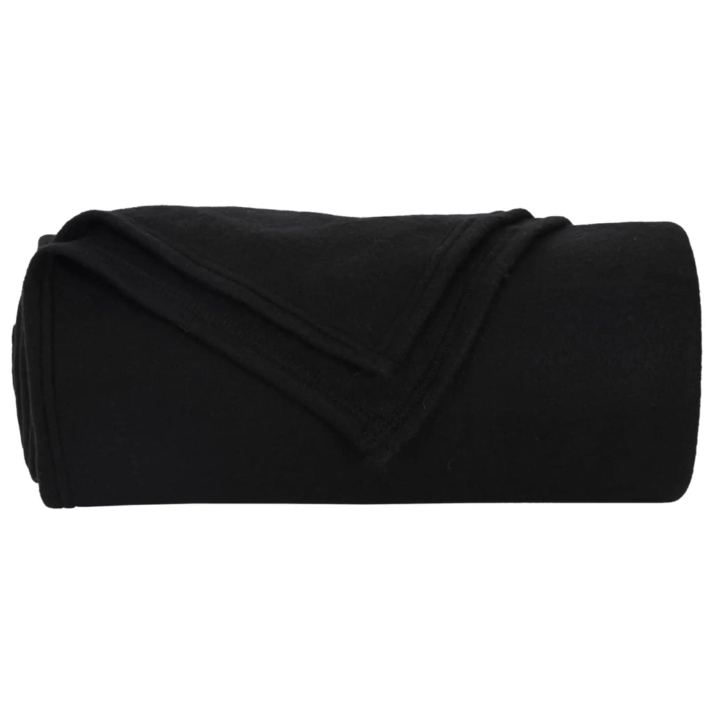 Coperte da Pile 24 pcs Nero 170 x 130 cm Panno
