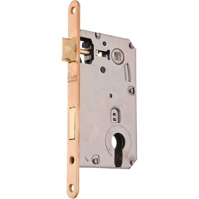 SERRATURA PER PORTE IN LEGNO 'PATENT YALE' BONAITI E50 Ottonato lucido - BONAITI