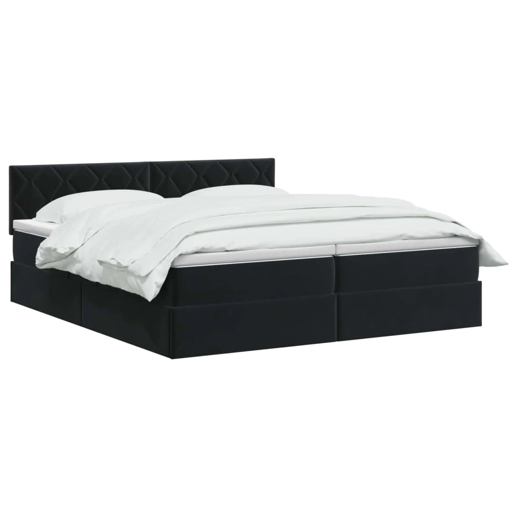 Letto con Contenitore con testiera 2 pz Nero 3458963