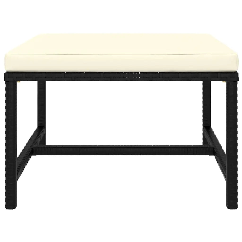 Set Divani da Giardino 8 pz con Cuscini in Polyrattan Nero 3059796