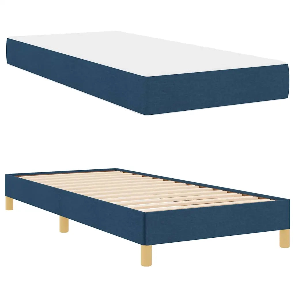 Letto a molle con materasso Blu 80 x 200 cm Tessuto