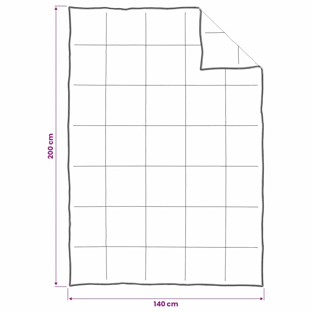 Set di Piumoni 2 pz 140 x 200 cm Tutte le stagioni Bambù Bianco 3431474