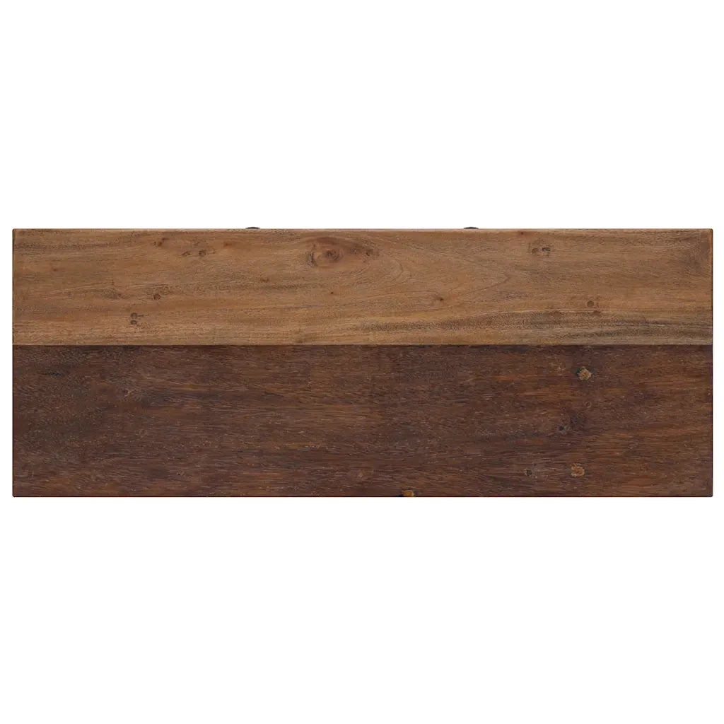 Table console bois de récupération mélangé 80x35x80 cm