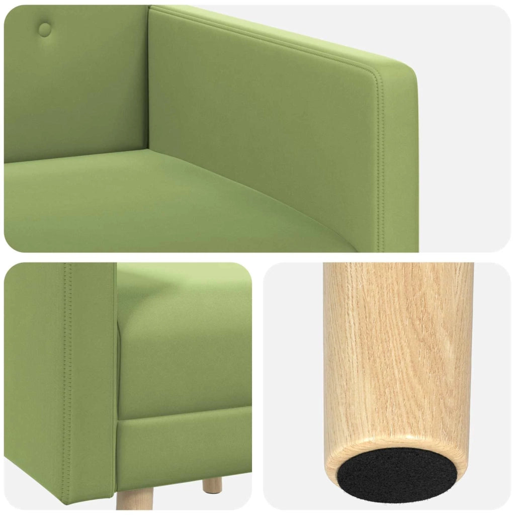 Poltrona decorativa Verde chiaro Velluto 42044798