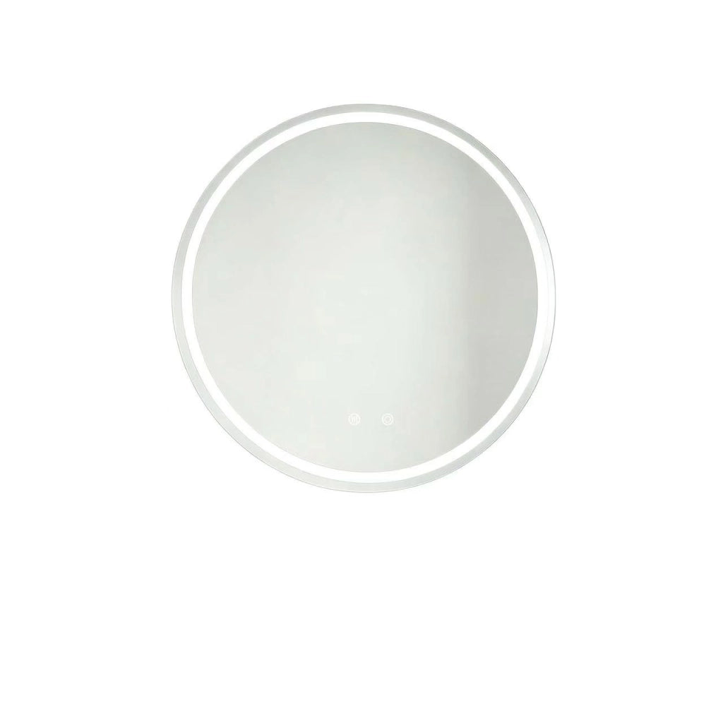 Specchio da bagno illuminato con luce dimmerabile e funzione antiappannamento in vetro argento