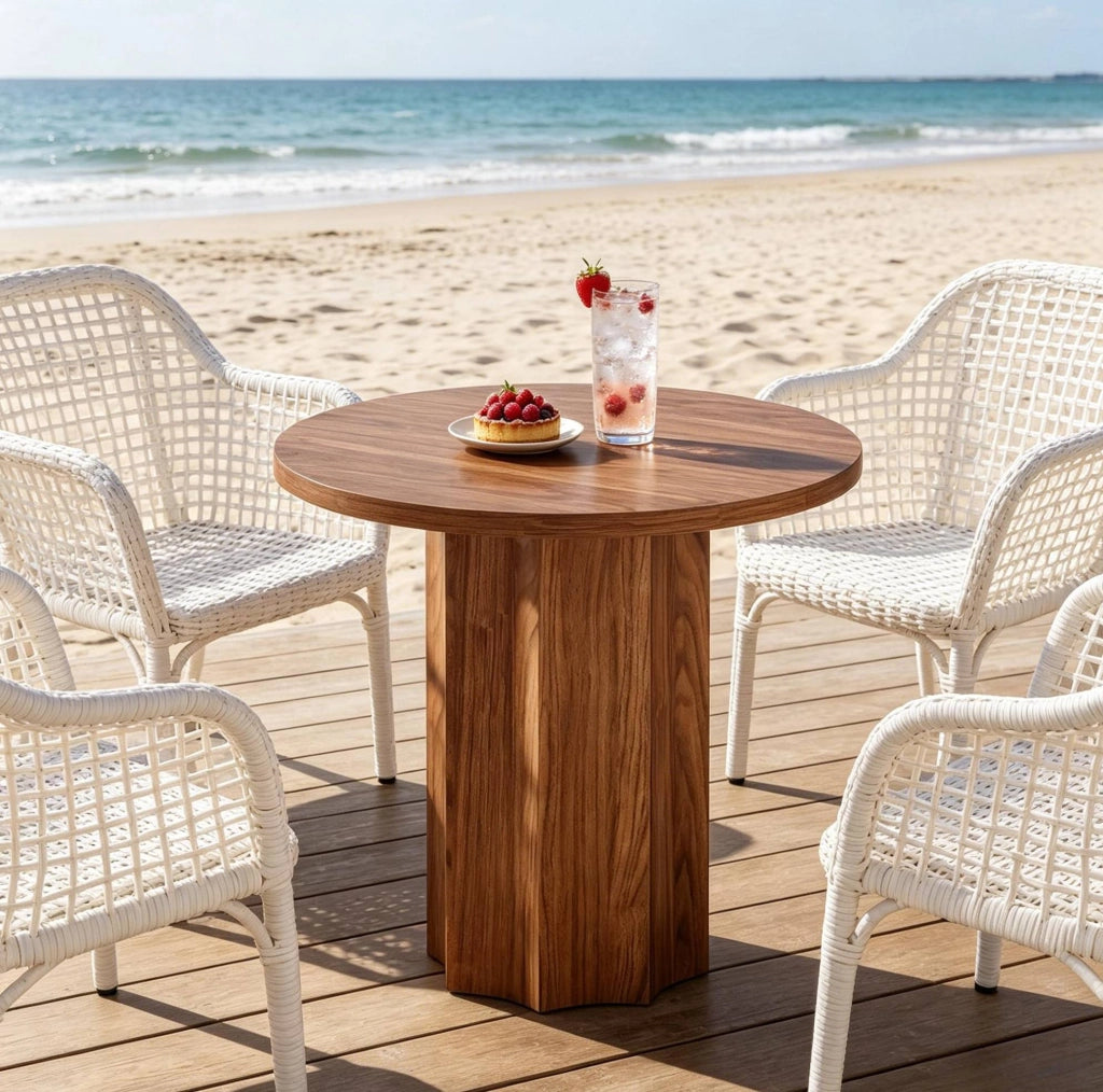 TAVOLO Rotondo 80 x 80 x 75 cm MDF Marrone