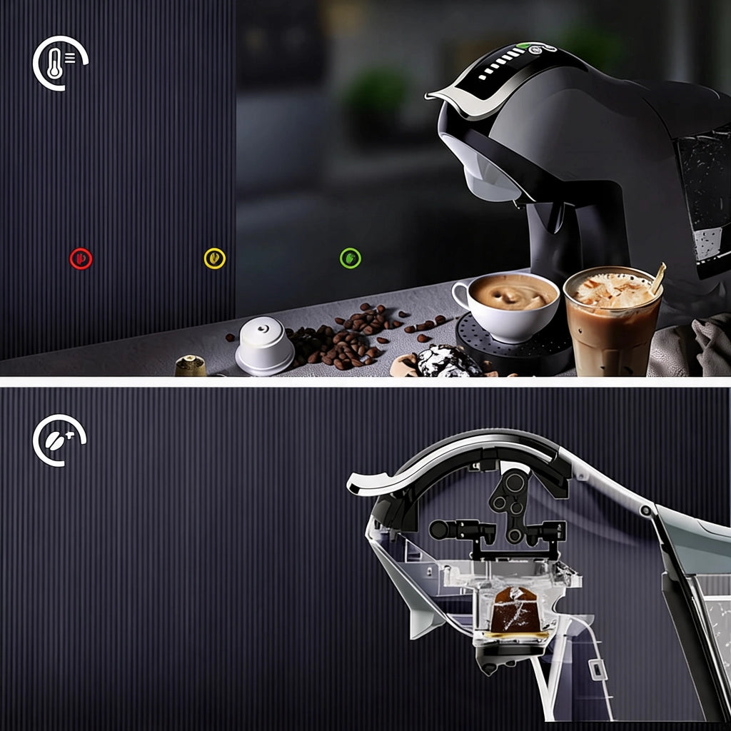 Macchina da Caffè HiBREW H17 4 in 1 20 Bar 1400 W Caldo/Freddo con Touch Screen e Serbatoio 1 L