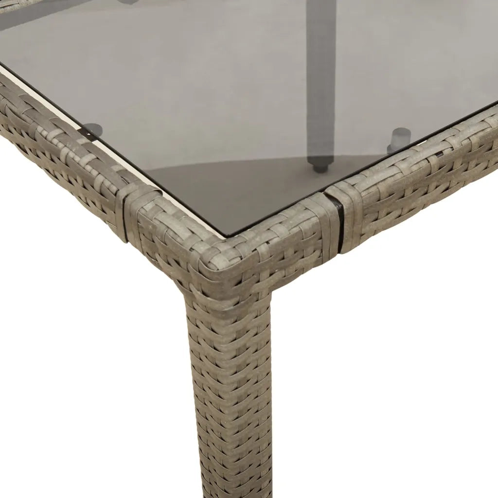 Set da Bistrò 3 pz con Cuscini Grigio in Polyrattan