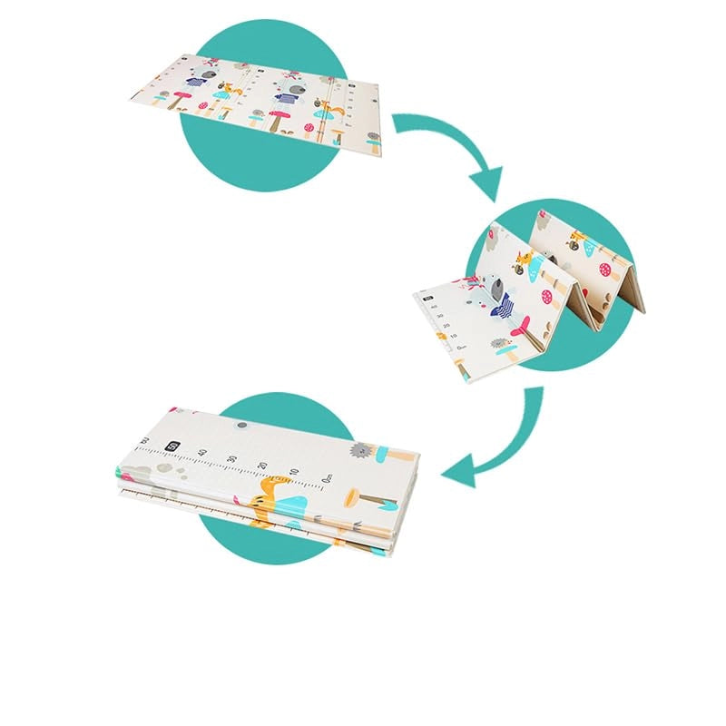 Tappeto Gioco Bambini Neonati - Pieghevole, Reversibile, Impermeabile 180x150x1 cm FD028