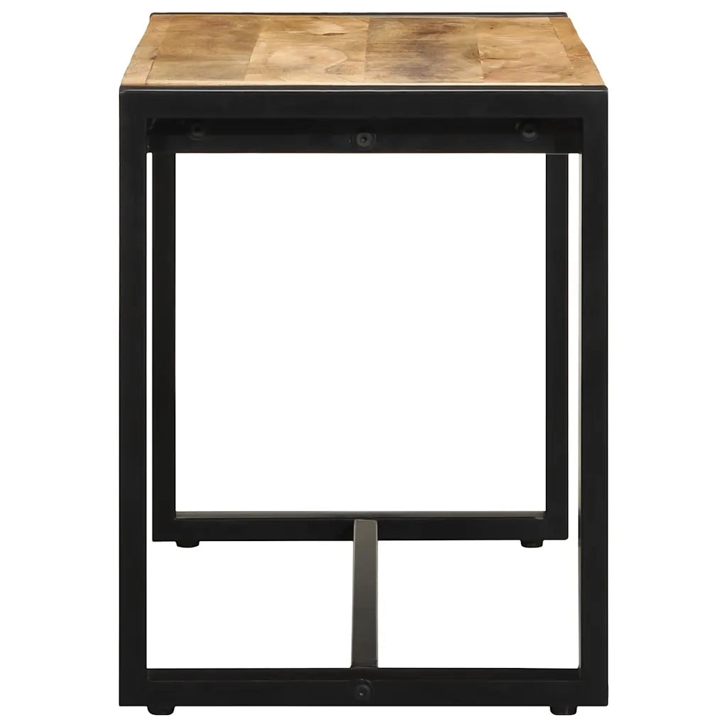 Panca-Sgabello 80x35x45 cm in Legno Massello di Mango Grezzo