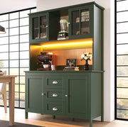 ARMADIO CUCINA 120x40x179 cm Verde in MDF con luci LED