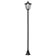 Lanterna Solare LED da Giardino ¨C Xylo ¨C Plastica Nera 177cm per Esterno e Interno