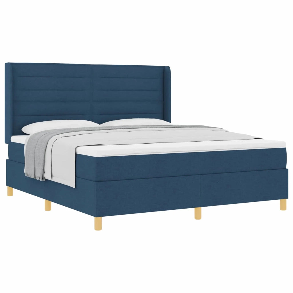 Letto a molle con materasso Blu 180 x 200 cm Tessuto 3341790