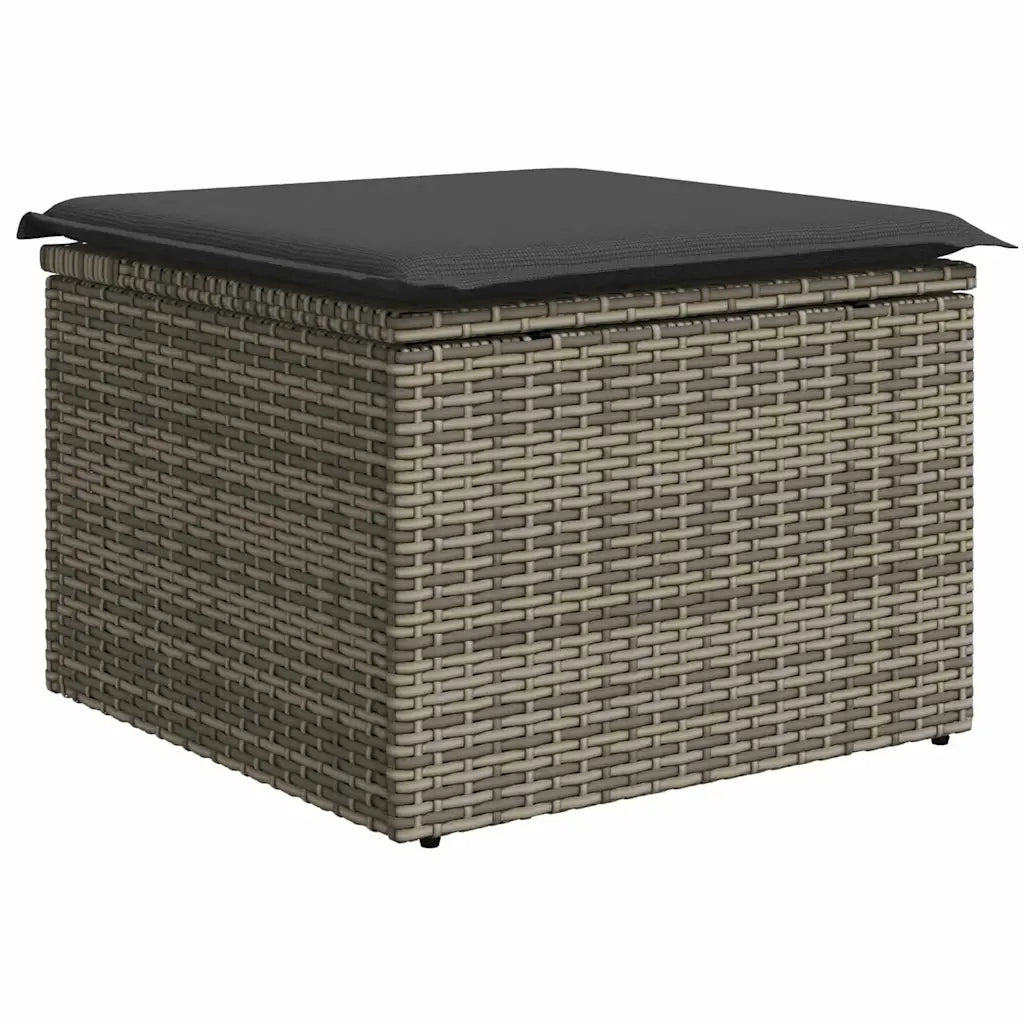 Set Divano da Giardino 8 pz con Cuscini Grigio in Polyrattan 3326841