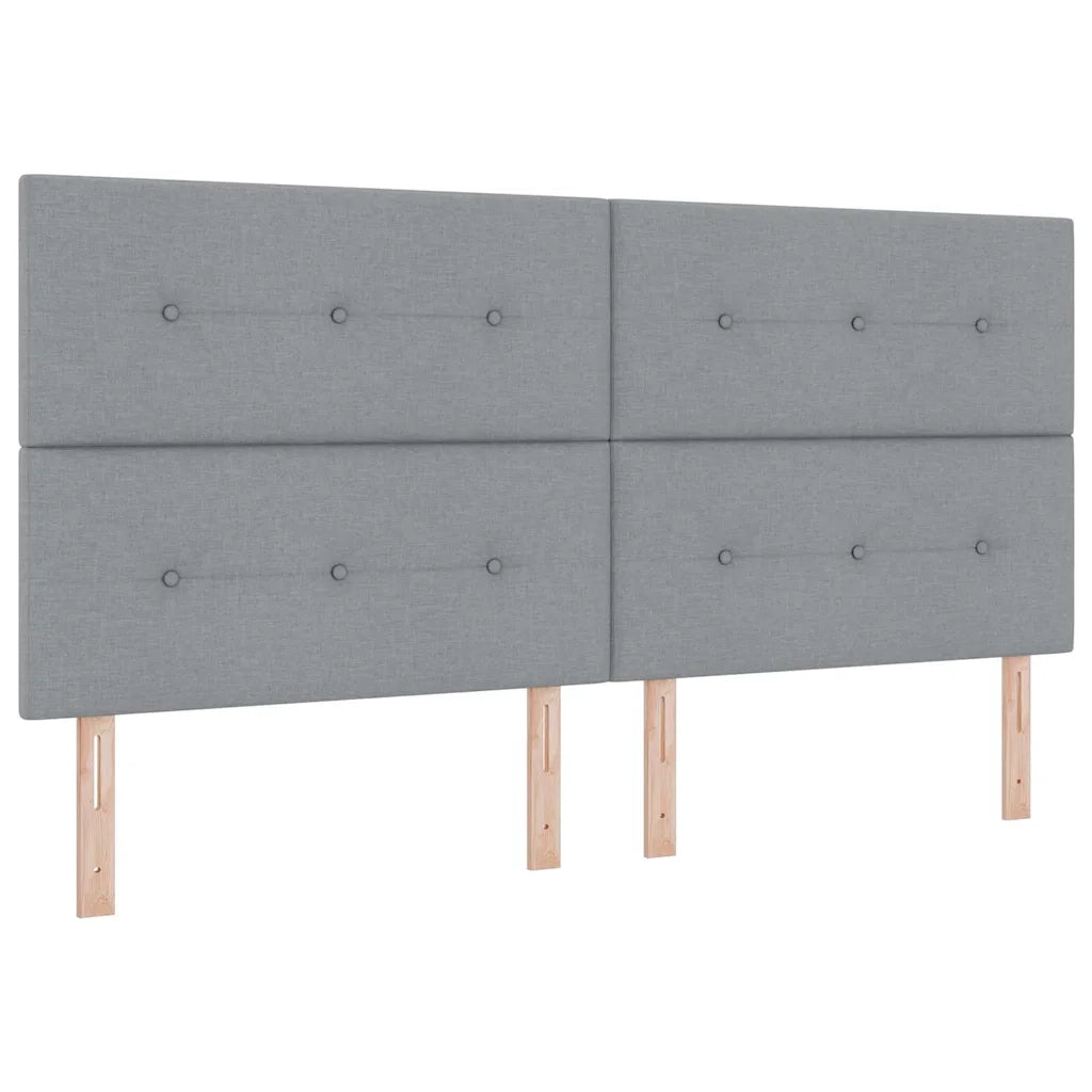 Testiera con testiera Grigio chiaro 200 cm Pelle Sintetica 3337860