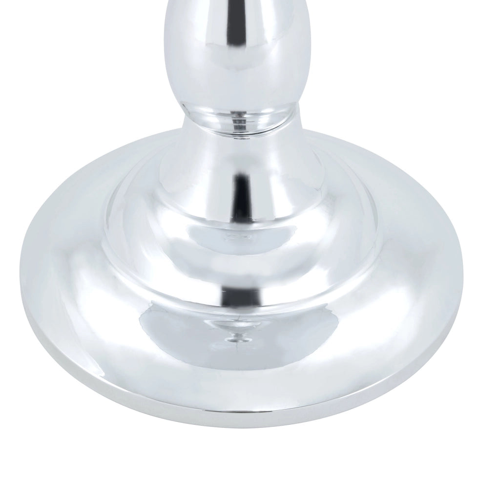 TAVOLINO Rotondo 50 cm Vetro Argento