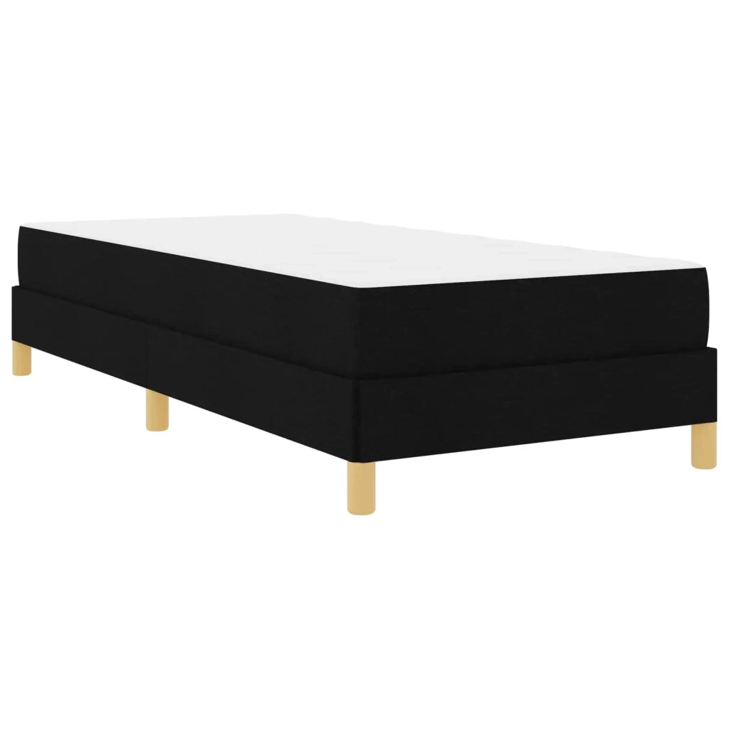 Letto a molle con materasso Nero 80 x 200 cm Tessuto