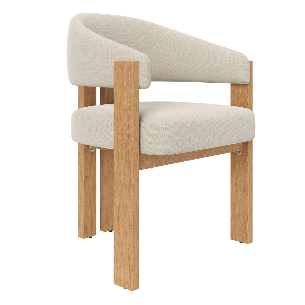 Set 4 Sedie da Pranzo ¨C Minimal ¨C Imbottite, Gambe Metallo Effetto Legno, per Sala Soggiorno Cucina