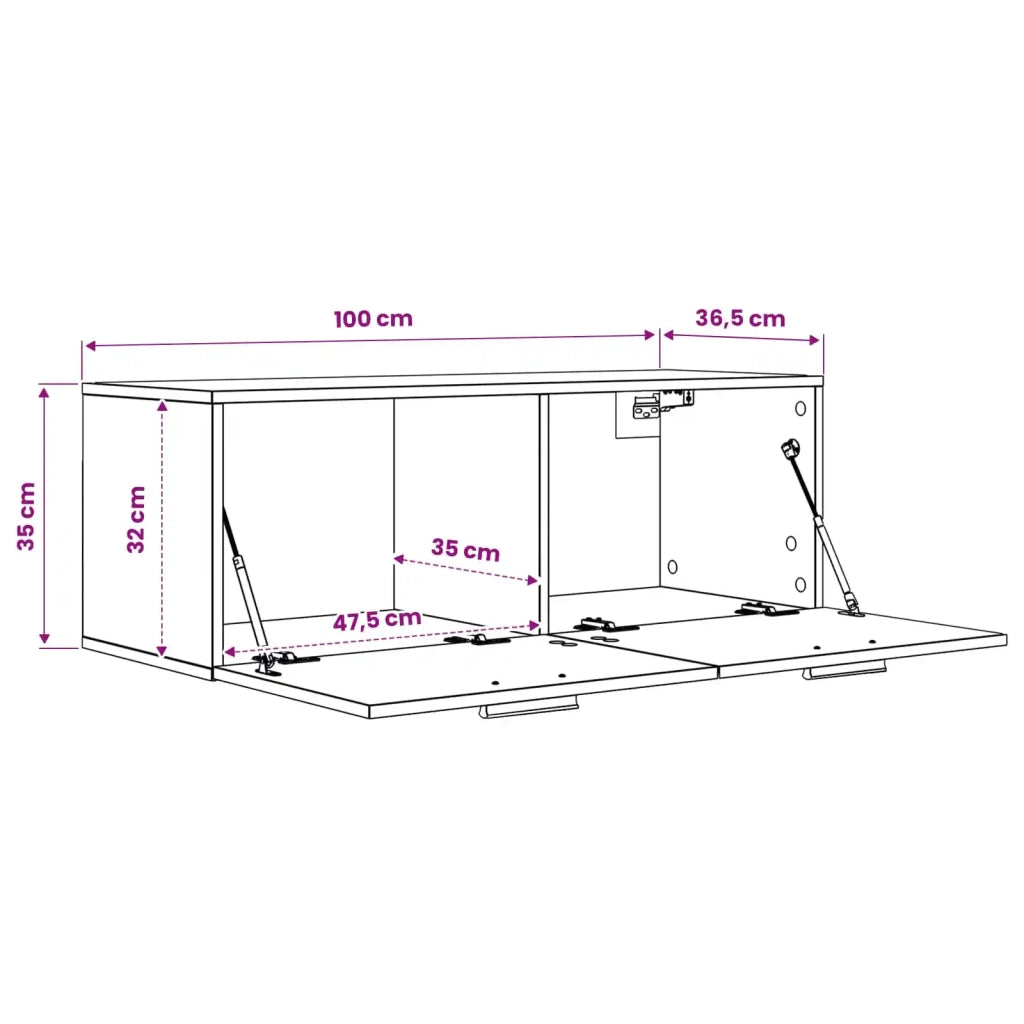 Armadietto a muro Legno antico 100 x 36,5 x 35 cm 8009825