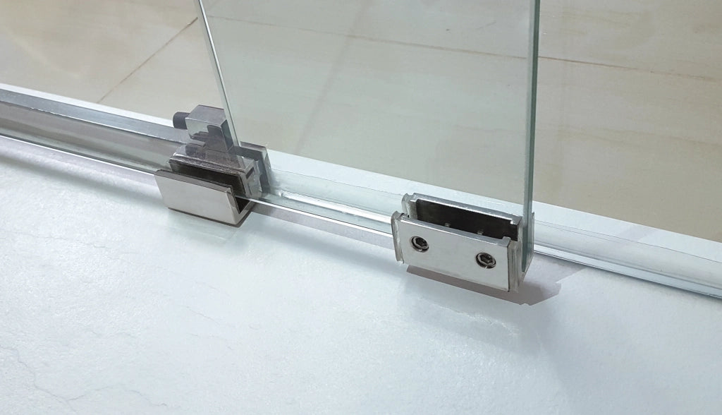 Box doccia angolare VETRUM fisso + scorrevole + laterale fisso 175x80 cm (171-176/77-79) acciaio inox