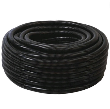 Tubo corrugato guaina cavi elettrici pieghevole pvc autoestinguente nero *** diametro 20 millimetri, lunghezza metri ...