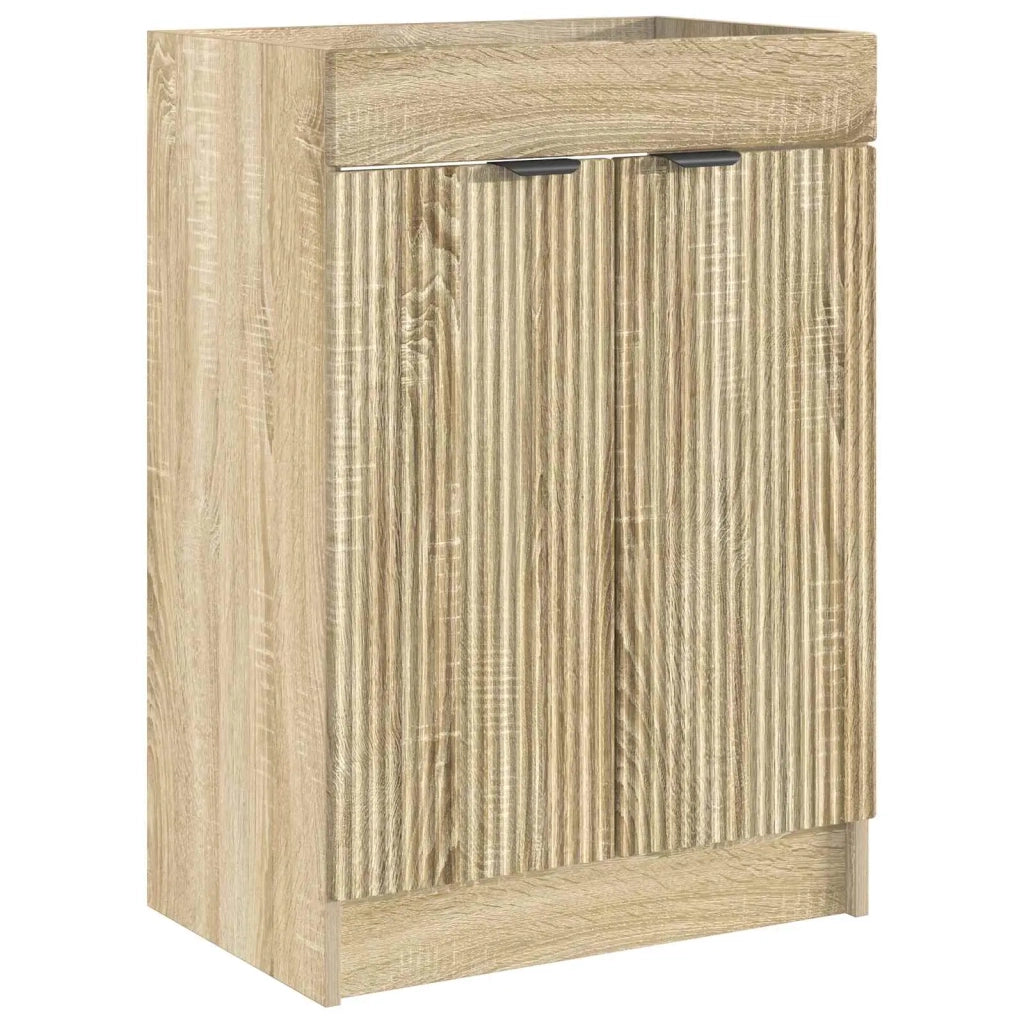 Armoire sous évier de salle de bain Chêne Sonoma