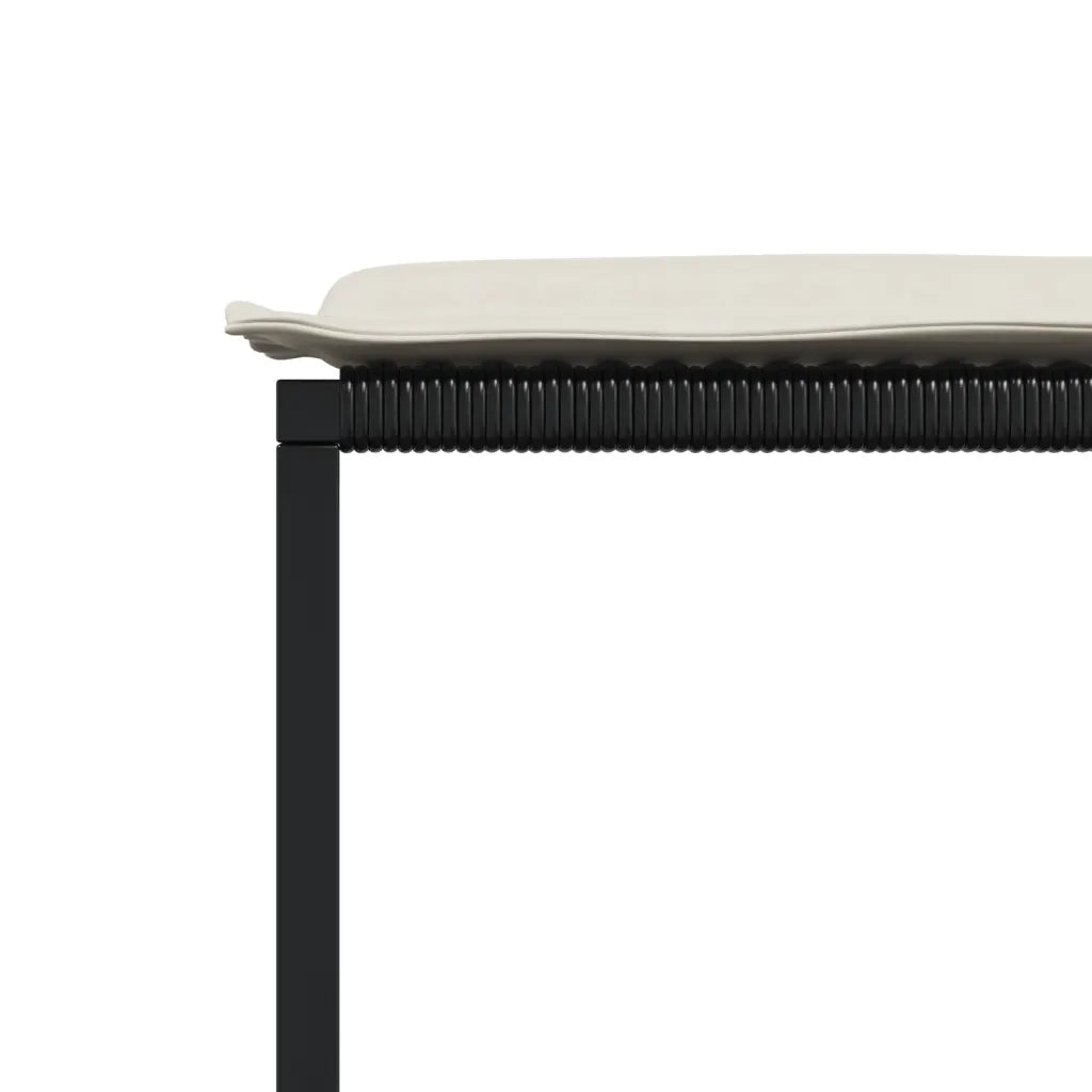 Set da Pranzo da Giardino 9 pz | Set Salotto da Giardino con Cuscini Nero in Polyrattan