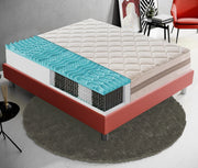 Materasso Matrimoniale 200x200 Molle insacchettate e memory foam 9 Zone differenziate Altezza 22 cm