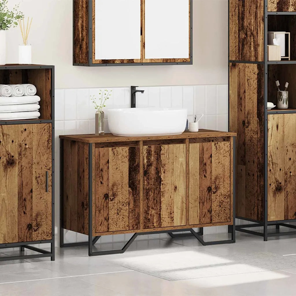 Mobiletto per Lavabo | Armadio Lavabo Altro Legno vecchio 91 x 35 x 60 cm