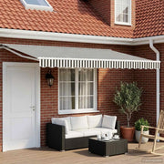Tenda retrattile manuale Antracite e Bianco 4,5 × 3 m 3420294