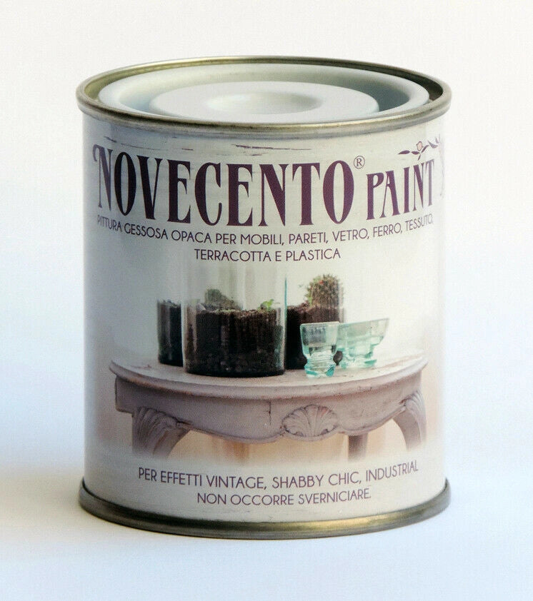 Pittura Gessosa Opaca Shabby Chic per Mobili Pareti Vetro Gesso Novecento Paint Colore: Blu Grecia, Formato: 125 Ml